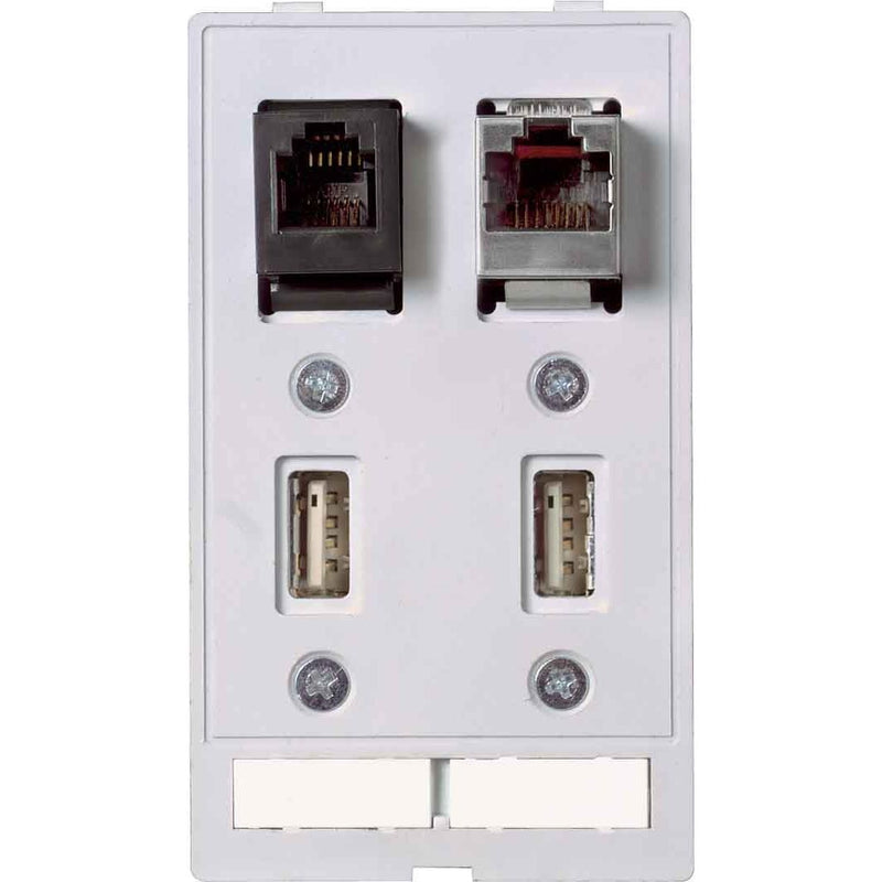Murrelektronik - Einsatz/Abdeckung für Kommunikationstechnik Frontplattenschnittstelle 4000-68000-0910000 2USB Bu/Bu+RJ45+RJ12