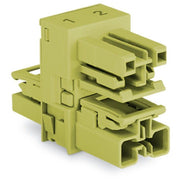WAGO - Kompaktverteiler für steckbare Gebäudeinstallation h-Verteiler 2-polig 770-1659 Kod. B,hellgrün − 50 Stück