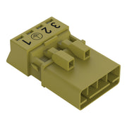 WAGO - Steckverbinder für steckbare Gebäudeinstallation Stecker 4-polig 890-274/073-000 hellgrün − 50 Stück