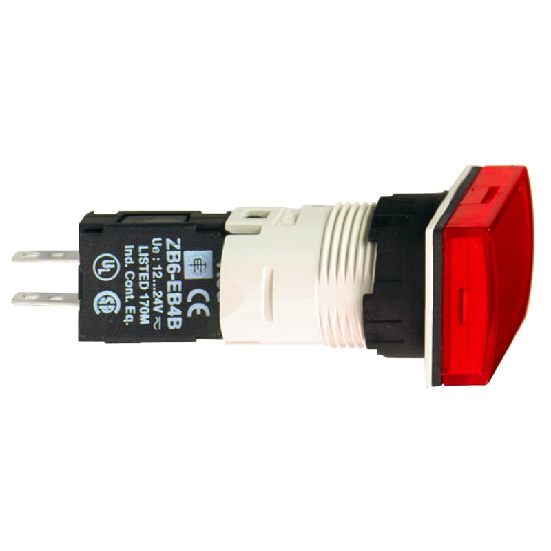 Schneider Electric - Leuchtmelder, Komplettgerät Leuchtmelder XB6DV4BB rechteck., IP 65, rt