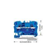 WAGO - Durchgangs-Reihenklemme Durchgangsklemme 2004-1204 4qmm,blau,2-Leiter