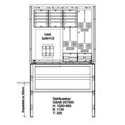 GSAB Elektrotechnik - Zähler-Komplettschrank Zähleranschlußsäule 22.00.1P31HAK2 3 ZP ohne TSG