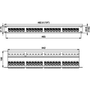 Metz Connect - Patchpanel Kupfer Patchfeld C6Amodul 24Port 130B11P1-E 1HE, 180 Edelstahl
