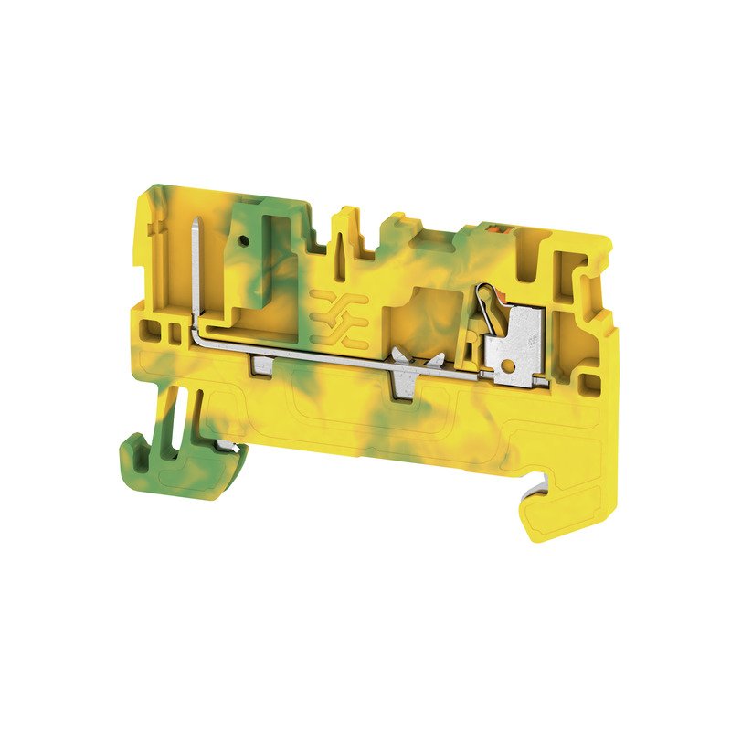 Weidmüller - Durchgangs-Reihenklemme Klemme APGTB 1.5 PE 2C/1 PUSH IN, 1.5 mm² − 50 Stück