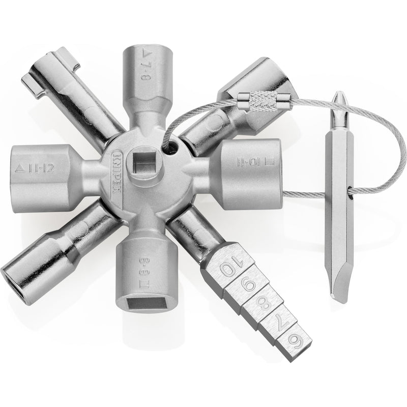 Knipex - Schlüssel für Gehäuse/Schränke TwinKey 00 11 01 für Absperrsys. 92mm