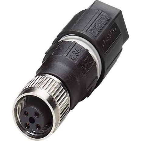Phoenix Contact - Rundsteckverbinder, feldkonfektionierbar (Industriesteckverbinder) Sensor-Aktor-Stecker SACCM12FS-4QO-0,75-M 4p.,M12-Buchse ger