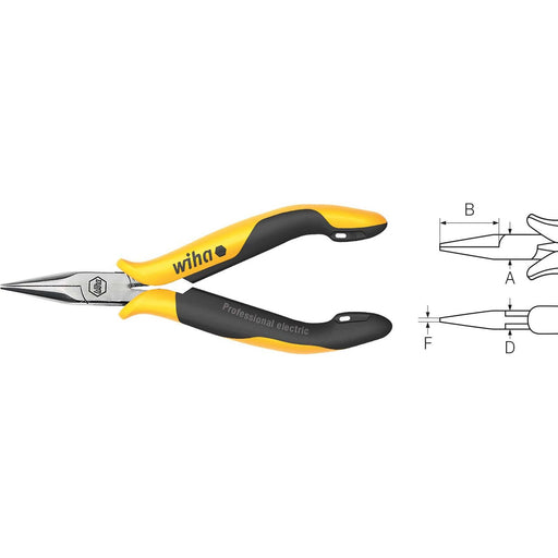 Wiha - Flachzange Flachrundzange Profession. Z 36 0 04 145mm ESD