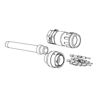 ABB Stotz S&J - Zubehör/Ersatzteile für Zustimmschalter Cannon Stiftstecker JSHK1-B HD4 für Kabelmontage
