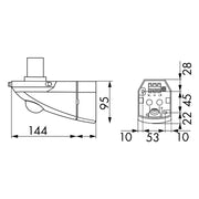 BEG Brück Electronic - Decken-/Wandleuchte System-Leuchten-Unterteil ALC-B-360 SLU sw