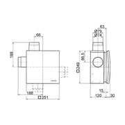 Maico - Ventilatorgehäuse für innenliegende Bäder und Küchen Abluftsystem ER - UPB/L Brandschutzgehaeuse