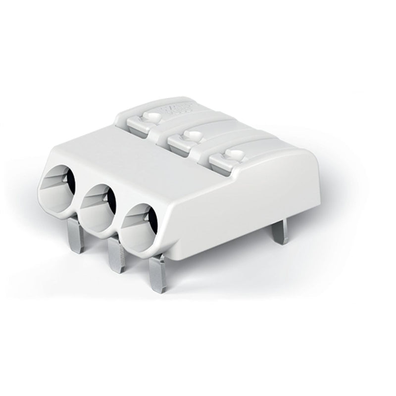 WAGO GmbH & Co. KG - Ein- und mehrpolige Klemmenleiste THR-Leiterplattenklemme 2060-1453/998-404 Drücker,0,75mm²,weiß − 4950 Stück