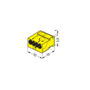 WAGO - Steckklemme Verb.dosenklemme 243-504 ge 4x0,6-0,8mm − 100 Stück