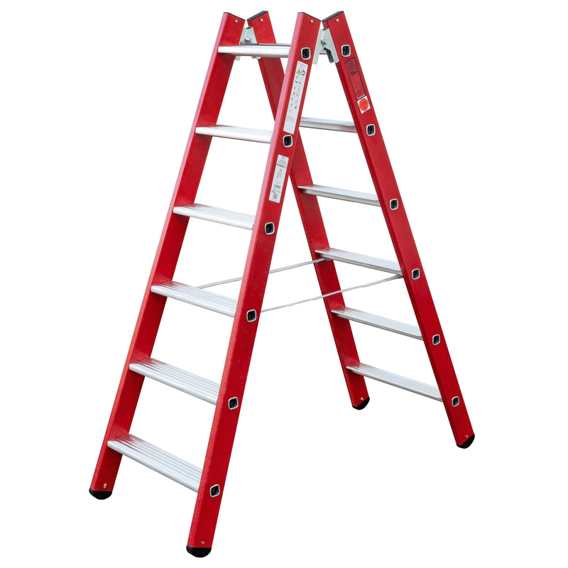 ILLER-LEITER - Stufenleiter Stufenstehleiter 45610-7 beidseitig2x10Stufen
