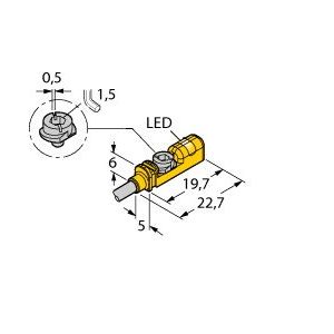 Turck - Magnetischer Näherungsschalter Magnetfeldsensor BIM-UNTK-AN7X f. Kurzhubzyslinder − 1 Stück