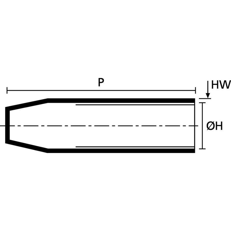 HellermannTyton - Schrumpf-Endkappe Spannungsfeste Endkappe 16021B5W2POXBK(400) − 400 Stück
