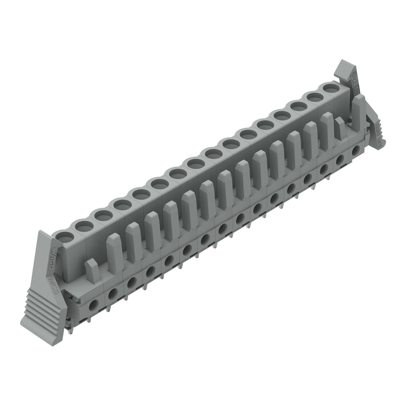 WAGO - Leiterplattensteckverbinder THT-Federleiste gerade 232-146/039-000 Rastermaß 5mm,grau − 10 Stück