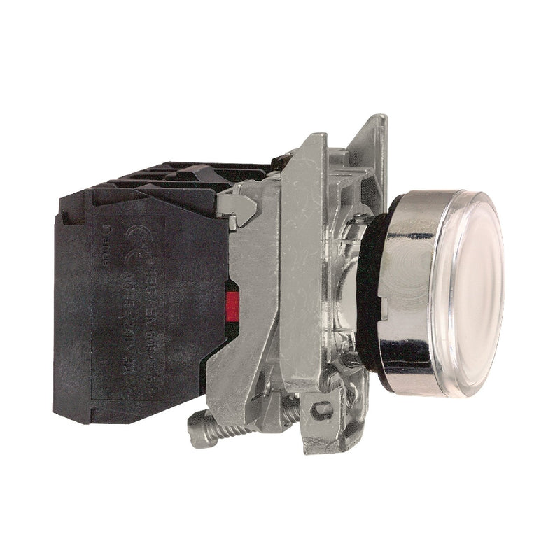 Schneider Electric - Drucktaster, Komplettgerät Leuchtdrucktaster XB4BW3165 1S1Ö ws BA9S