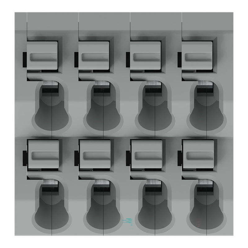 WAGO - Leiterplattenklemme DoppelstockLeiterplattenk. 250-704 Drücker,1,5mm²,gr − 33 Stück