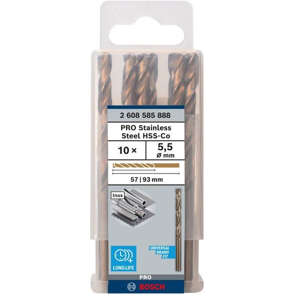 Bosch - Bohrer PRO Stainless Steel HSS-Co 2608585888 Spiralbohrer 5,5 x