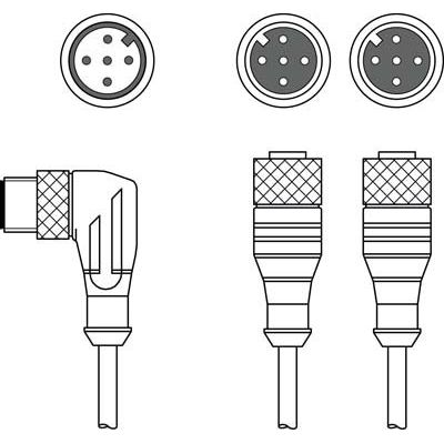 Leuze - Konfektioniertes Sensor-Aktor-Kabel Verbindungsleitung CB-M12-Y1A