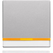 Berker - Abdeckung/Bedienelement für Installationsschalterprogramme Wippe alu/lack 16286084 mit 2 Linsen