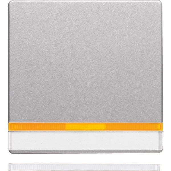Berker - Abdeckung/Bedienelement für Installationsschalterprogramme Wippe alu/lack 16286084 mit 2 Linsen