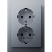 Berker - Steckdose Doppelsteckdose SCHUKO 47597003 K.5 alu matt lack