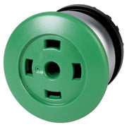 Eaton - Frontelement für Drucktaster Pilzdrucktaste M22-DP-G-X-GVP grün,blanko − 25 Stück