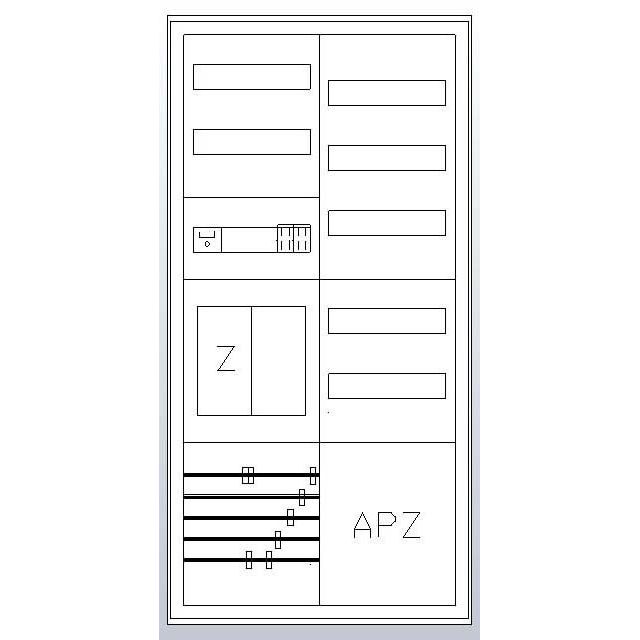 ABN - Zähler-Komplettschrank Zählerschrank S27EA411 1Z 1R1V1APZ sHS/OKK