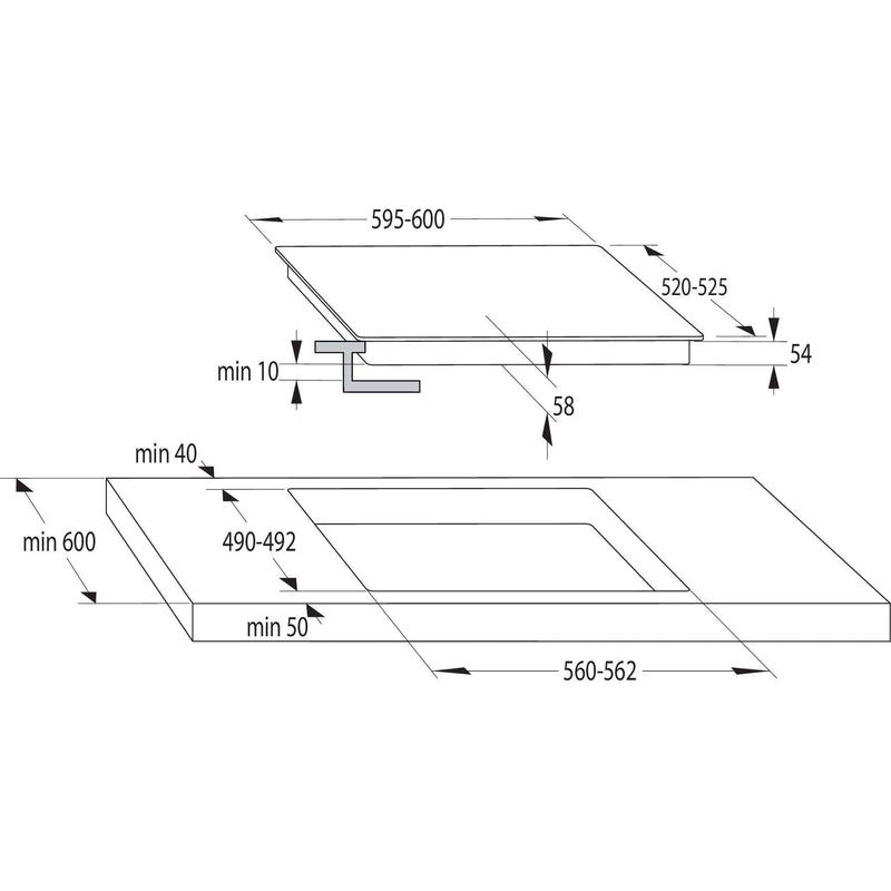 Gorenje - Kochfeld EB-Autark-Kochfeld Indukt. GI6401BX 60cm,4 Kochz