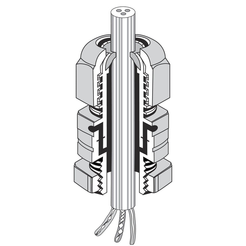 Hensel - Kabelverschraubung Kombi-Belüftungsstutzen KBS 25 M25 IP66/6 − 2 Stück