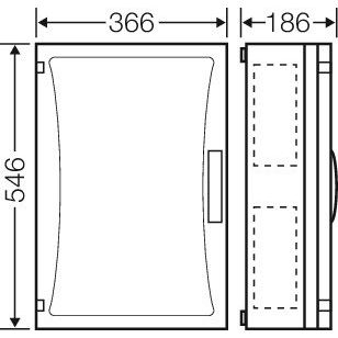 Hensel - Leergehäuse ENYSTAR-Leergehäuse FP 0471 EB.maße 486x306x136
