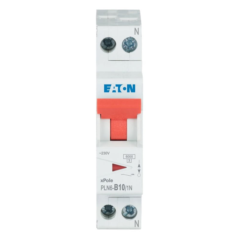 Eaton - Leitungsschutzschalter PLN6-B10/1N-DE 10A, 1p+N,Steckkl. B