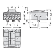 WAGO - Ein- und mehrpolige Klemmenleiste 1-Leiter-Stiftleiste 2092-1522/020-000 CAGECLAMP,2,5mm²,lgr − 200 Stück