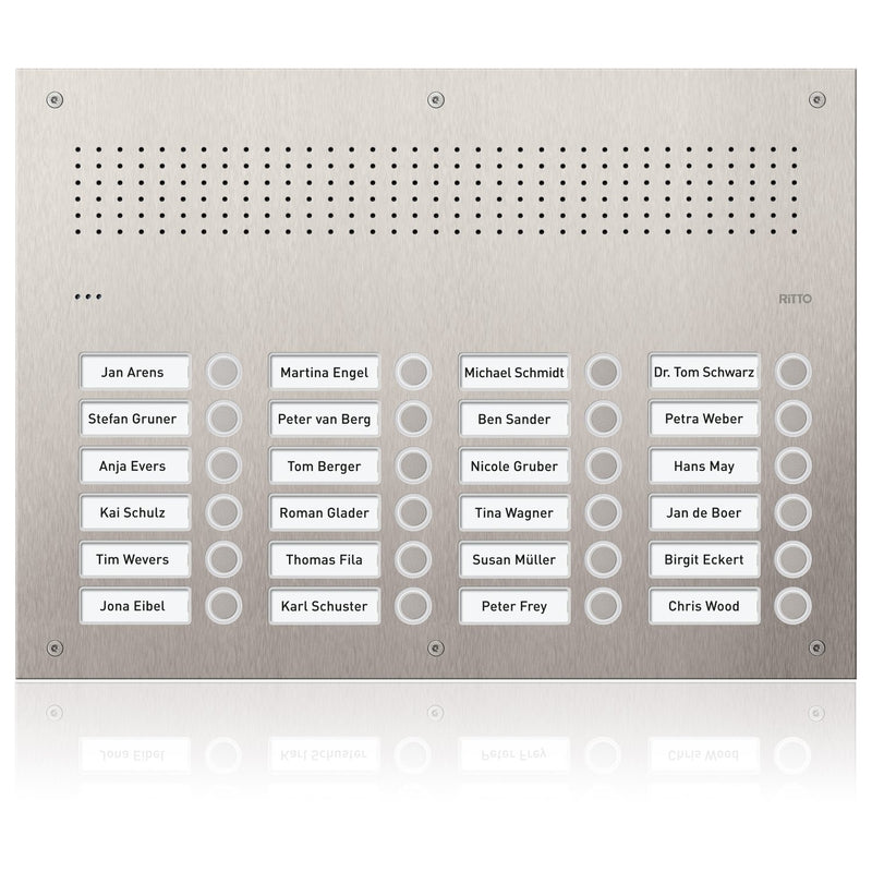 Ritto - Türstation für Türkommunikation Türstation Pur Edelstahl RGE1814225 Acero Audio, 24WE