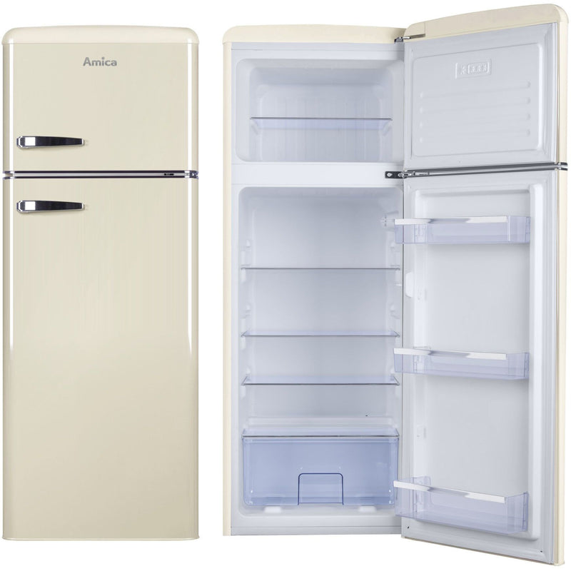 Amica - Kühl-/Gefrierkombination Kühl/Gefrierkombi DTR 374 190 B RETRODESIGN
