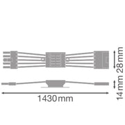 Ledvance - Mechanisches Zubehör/Ersatzteile für Leuchten Durchgangsverdrahtung LN INV#4099854214820 1430mm