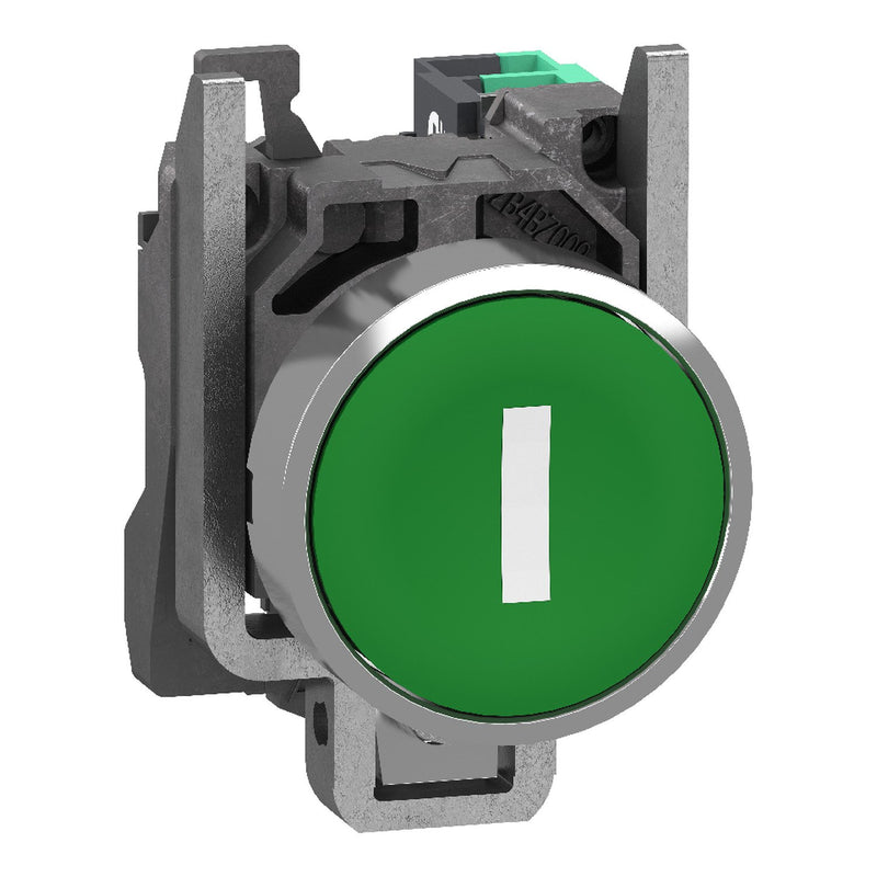 Schneider Electric - Drucktaster, Komplettgerät Drucktaster Gn XB4BA33115 1S 22Mm I Push In
