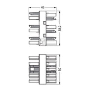 WAGO - Kompaktverteiler für steckbare Gebäudeinstallation 5-fach-Verteiler 5-polig 770-1947 Kod. I,blau − 20 Stück