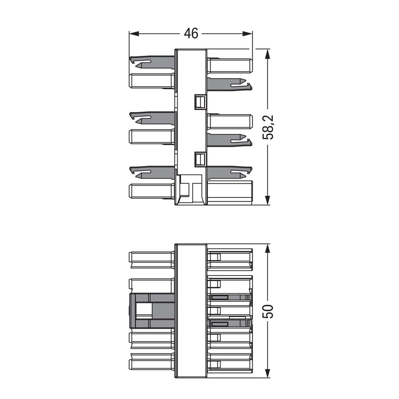 WAGO - Kompaktverteiler für steckbare Gebäudeinstallation 5-fach-Verteiler 5-polig 770-1947 Kod. I,blau − 20 Stück