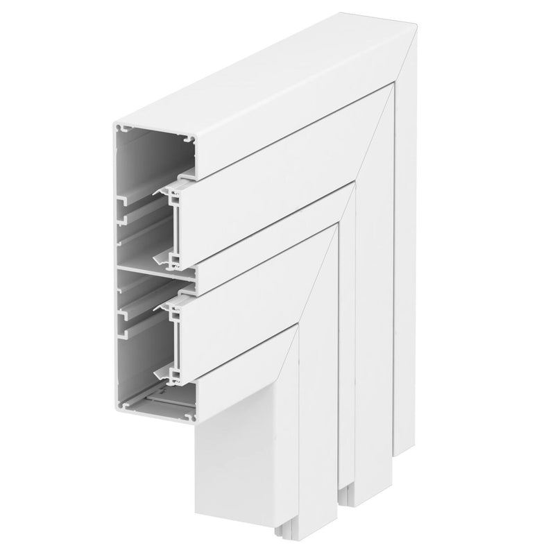 OBO Bettermann - Flachwinkel für Geräteeinbaukanal Flachwinkel GA-FS53165RW Alu starre Form