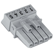 WAGO - Steckverbinder für steckbare Gebäudeinstallation Buchse 5-polig 890-245 Kod. B,grau − 50 Stück