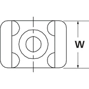 HellermannTyton - Befestigungssockel und -element für Kabelbinder Befestigungssockel CTM4-PA66-WH (100) weiß − 100 Stück