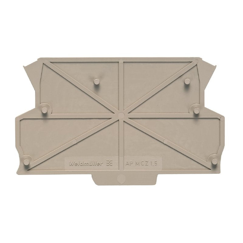 Weidmüller - Elektronik-Leergehäuse Abschlussplatte AP MCZ1.5 GN 1670 55.85x1.5mm grün − 50 Stück