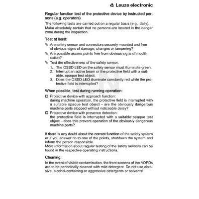 Leuze - Zubehör/Ersatzteile für Industriesensoren Aufkleber Safety Sticker Set