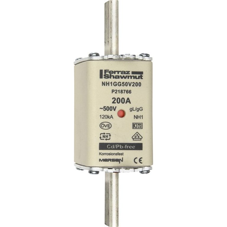 Mersen - Messersicherung NH-Sicherungseinsatz SG NH1GG50V200-1 Gr.1 gG 200A/500V KM