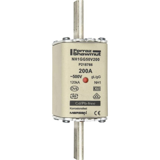 Mersen - Messersicherung NH-Sicherungseinsatz SG NH1GG50V200-1 Gr.1 gG 200A/500V KM