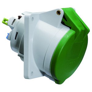 Bals Elektrotech - CEE-Anbausteckdose (IEC 60309) Anbausteckdose geneigt 16A 12866 5p >50V 10h IP44