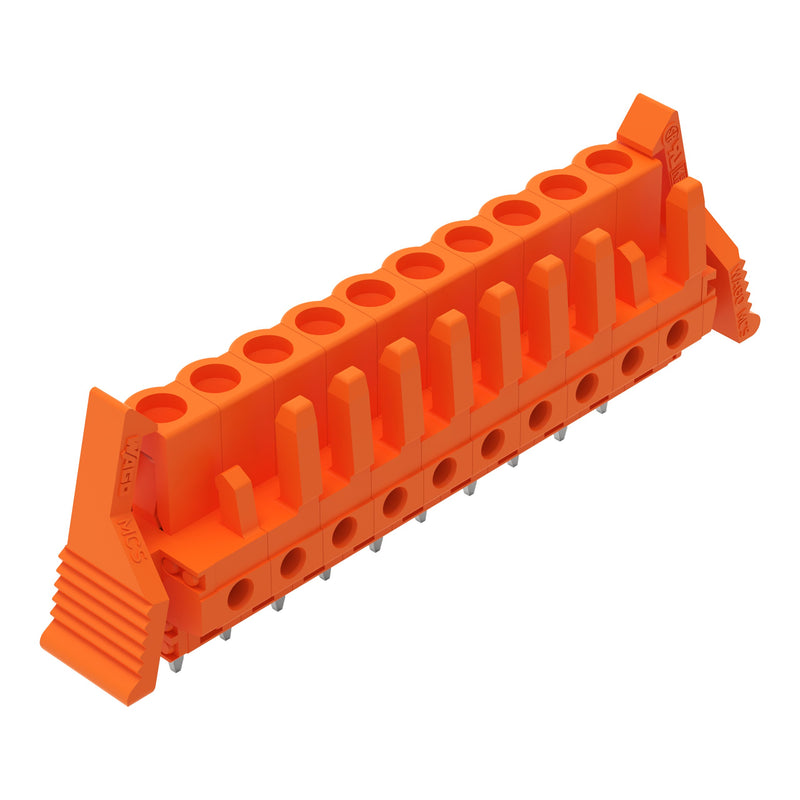 WAGO - Leiterplattensteckverbinder THT-Federleiste gerade 232-170/039-000 Maß 5,08mm,orange − 25 Stück