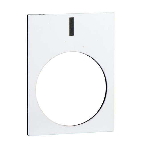 Schneider Electric - Bezeichnungsschild für Befehlsgeräte Symbolschild ZB2BY4980 sw (I) − 10 Stück